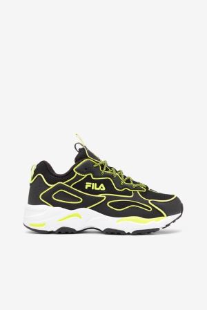 FILA Ray Tracer Neon Sneakers Black / White,Womens Shoes | CA.DZMKBS152